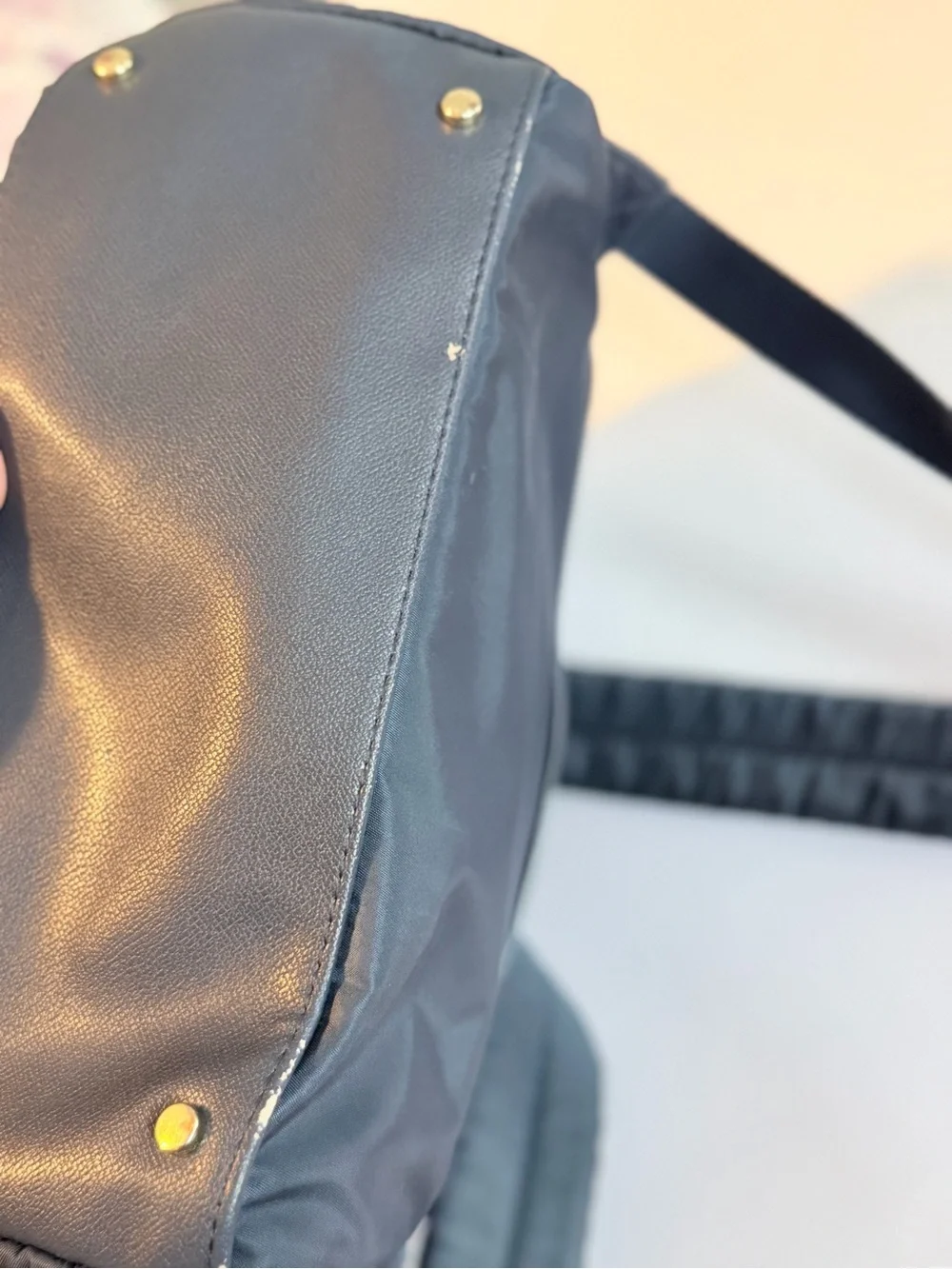 Samsonite Dark Navy Karissa Biz  Backpack 14.1” . Nylon w Gold Hardware Accents